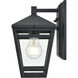 Seager 1 Light 10.63 inch Textured Black Outdoor Wall Sconce